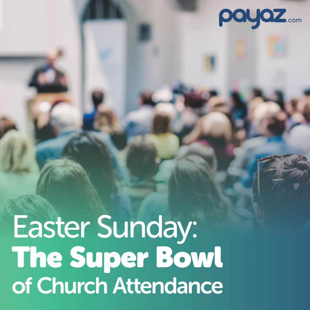 Easter sunday church attendance Up